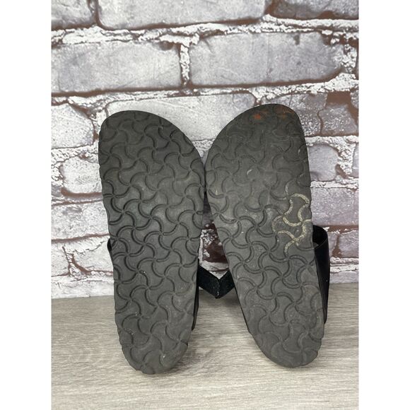 Birkenstock Gizeh Black Leather Thong Cork Strap Sandals Women Sz 37EU/6.5M US - Picture 7 of 16
